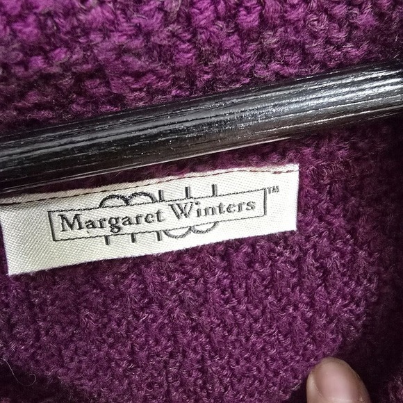 Margaret Winters Cowl Neck Sweater Womens XS Purple Cozy Textured Knit Layer - Picture 4 of 13